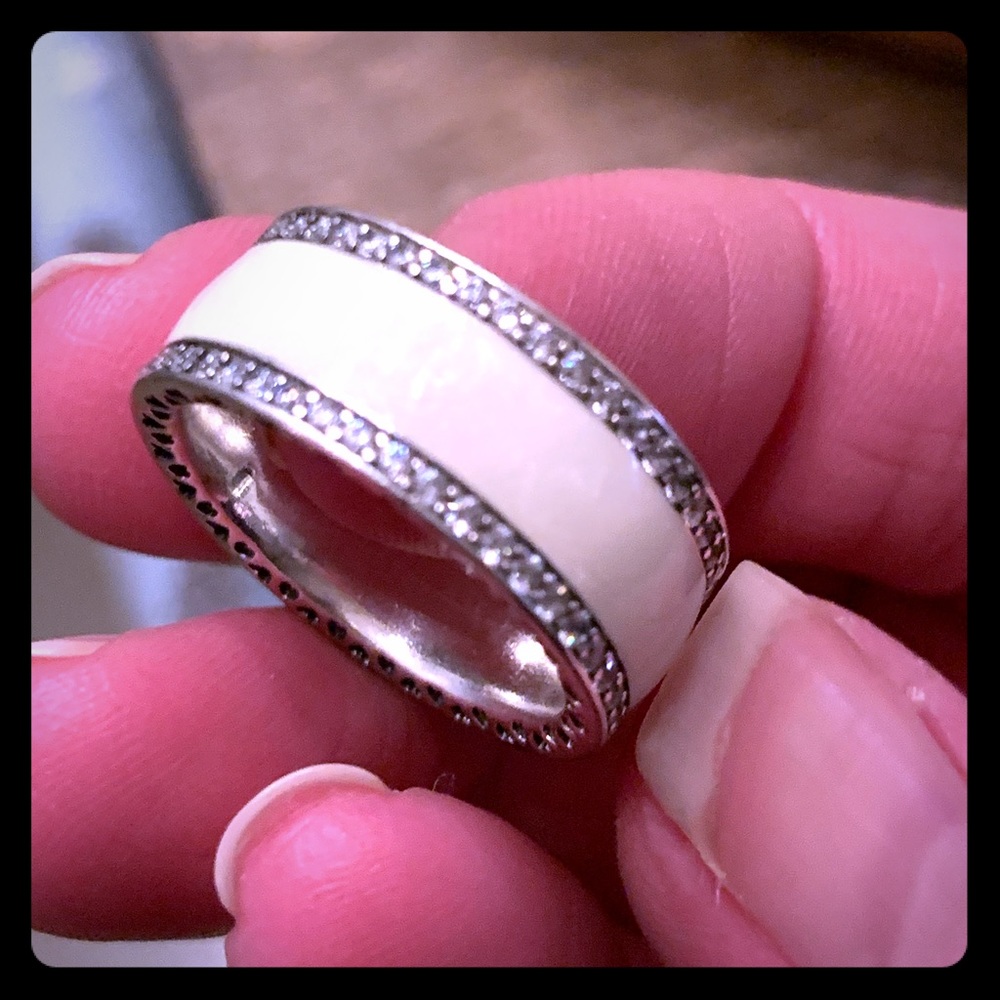 Pandora Jewelry Enamel and CZ sterling ring
